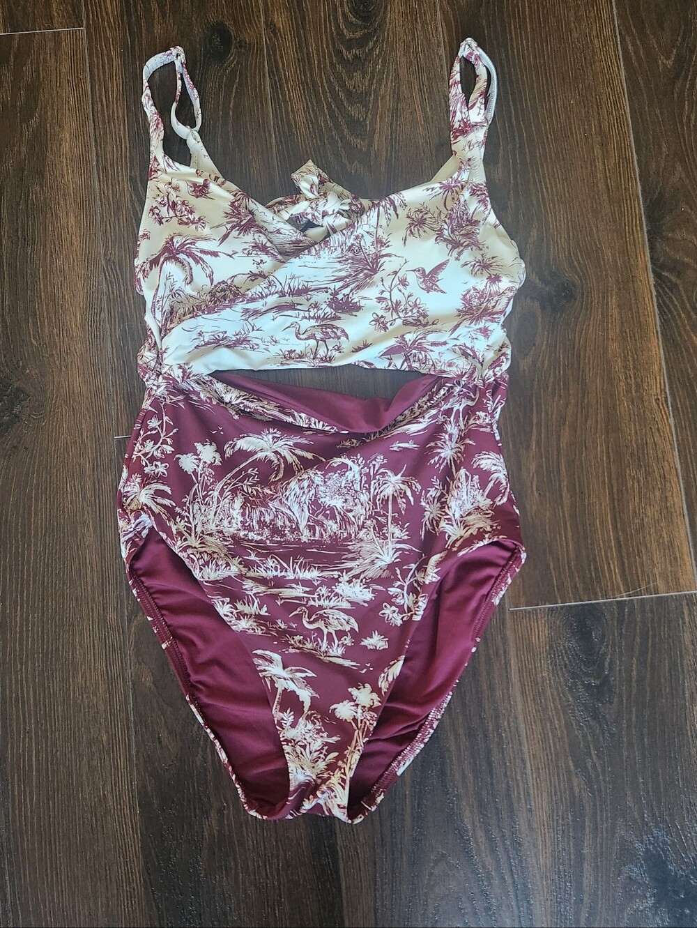 Womens Lands End Monokini Swimsuit